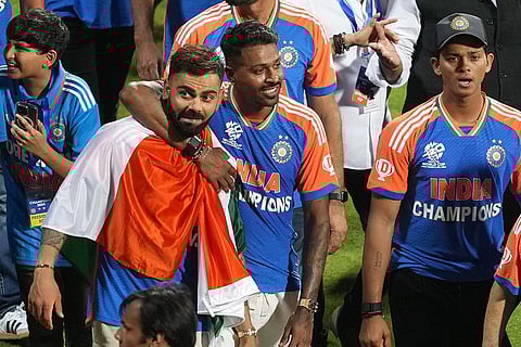 Virat Kohli, Hardik Panya and Yashasvi Jaiswal